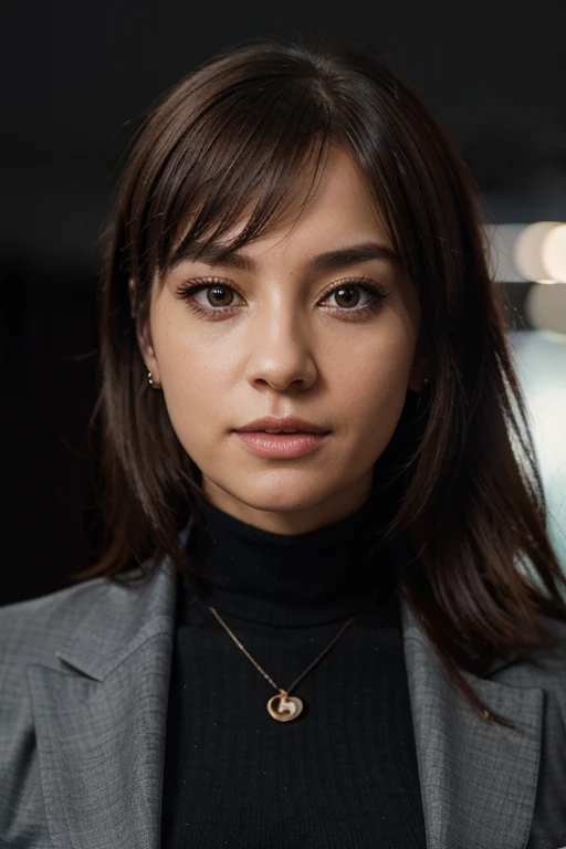 8k Linkedin professional photo of a woman in an impressive professional suit with studio lighting, bokeh, corporate portrait headshot photograph best corporate photo winner, meticulous detail, hyperrealistic, centered uncropped symmetrical beautiful.