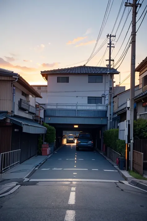 The scene of the car parked in the parking lot after landing, Watching the sun set. this comic, anime scene, beautiful anime scenes, kyoto animation still, in style of kyoto animation, animation stills, TV animation stills, Opening scene, Screenshot of the...