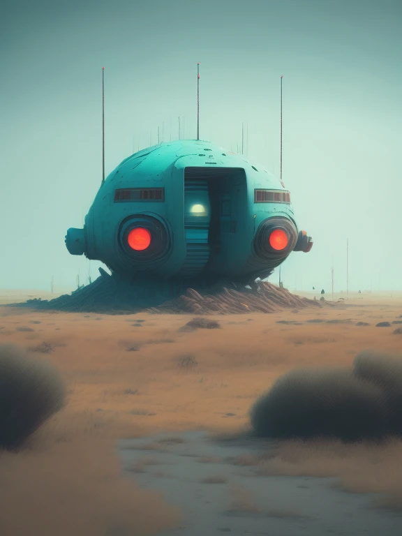 alien invasion, simon stålenhag style, photorealistic, 8k,