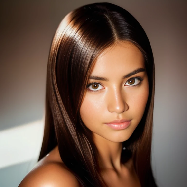 portrait photo of a ((unbelievably stunning)) sks woman with (shiny brown hair),epic (photo, studio lighting, hard light, sony a...