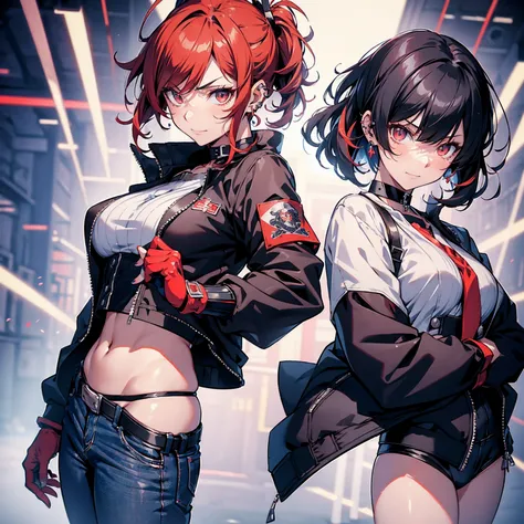 in the art style of persona 5, smal breast, delinquent, (sukeban), mature_female, blush, mature, older woman, 25 years old, Sukeban teacher outfit, (1girl, solo female, solo, solo focus)++++, choker, sukeban teacher, sukeban fighter, long_sleeves, open jac...