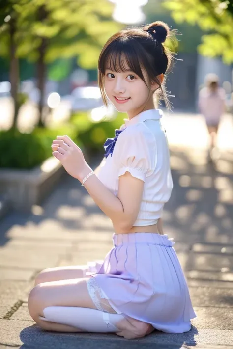 ((​masterpiece))), (((Full body photo)))， (One beautiful Japan girl, , Innocence，kawaii) ，超A high resolution, Realistic, ultra-detailliert, 8K,top-quality, Extremely detailed, A slender,very beautiful japanese girl, Detailed face:1.3), (Bery short hair，I t...