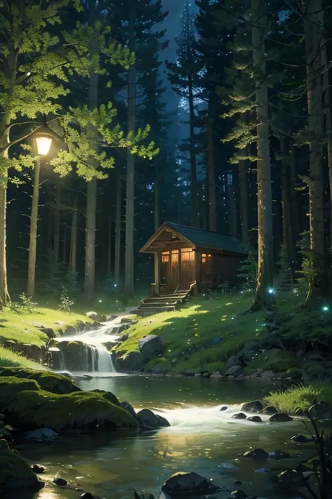 (best quality,4k,8k,highres,masterpiece:1.2),ultra-detailed,(realistic,photorealistic,photo-realistic:1.37), peaceful forest night scenery, forest and moonlight, moonlit forest, moonlight in the forest environment, nighttime forest, forest at night, nightt...