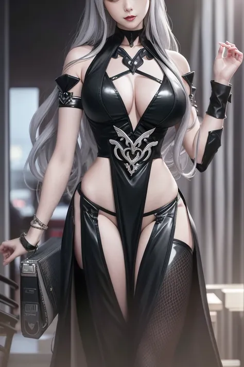 Husband wearing gray dress and bunny ears is walking, succubus in tight kilt, 8K high quality detail art, complex clothing, Fantasy costumes, beautiful attractive anime woman, Cute anime waifu wearing beautiful clothes, detailed costume, of anime girls, Th...