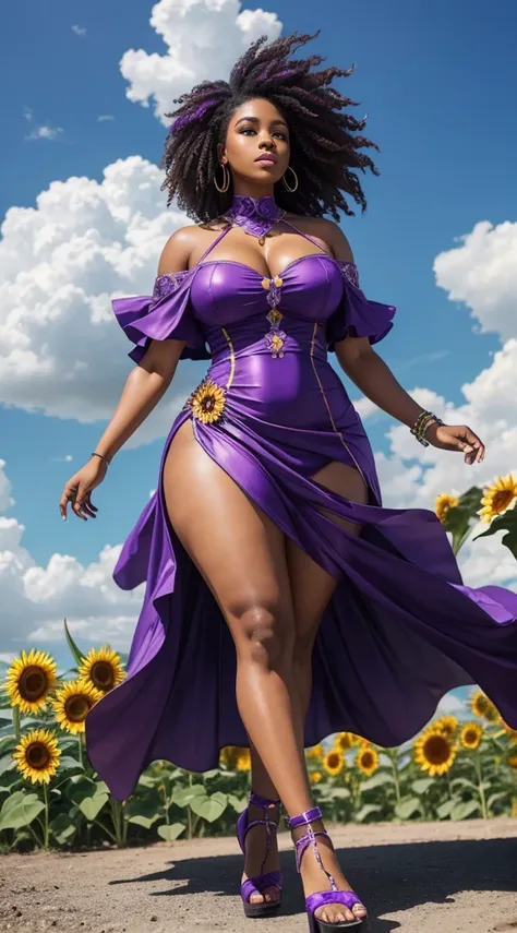 Here is my image for a remix that someone shared...I think it was here....
Prompt: create a High Society, Beautiful, iridescent, fluid, Deep colors of purple and gold, 8k hyper detailed, highly intricate of a curvy plus size chibi afrocentric woman, whose ...