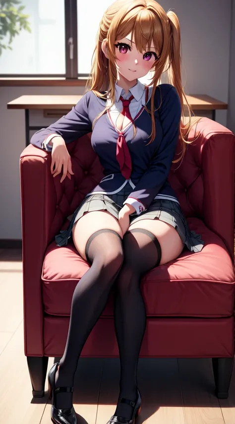 anime, beautiful face, highly detailed face, 2 accurate legs detailed eyes, highly detailed background, perfect lighting, accurate arms, accurate hands, accurate fingers, full body, 1girl, solo, ruby hoshino, oshi no ko, indoors, detailed heels, detailed t...