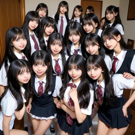 raw photo、(((multiple girls))),((((6+girls)))),((((100girls)))),((((1000girls))))、((((100 girls))))、women only、the same face、((m...