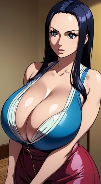 Nico Robin，One Piece，Mature woman，tmasterpiece，The kinky is exposed  ，（Surreal breasttremely full breasts）），（（Super large）），Big breasts Thin waist，（（（Extremely large breasts））），seductiv，High detail，hyper qualit，high resolution，8K，8k smooth，(reality: 1.2)，(...