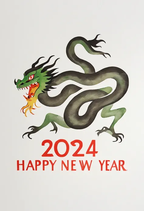 ​masterpiece, top-quality, (ink and watercolor painting:1.5),New Years card of Japan, (((Texto"Happy New Year 2024":1.5))), (shenron:1.5),(((Black background:1.5))))