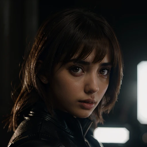 mulher atraente (ana di armas)super realista,blade runeer 2049, filme [futurista|action]