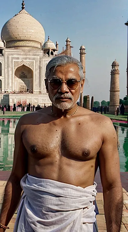 Modiji  on taj mahal dome