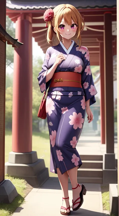 anime, beautiful face, highly detailed face, 2 accurate legs detailed eyes, highly detailed background, perfect lighting, accurate arms, accurate hands, accurate fingers, full body, 1girl, solo, ruby hoshino, oshi no ko, outdoors, detailed heels, absurdres...