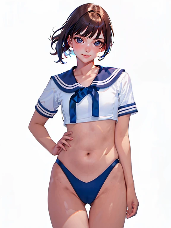 sailor high leg bikini, (hight resolution,Best Quality,Realistic)