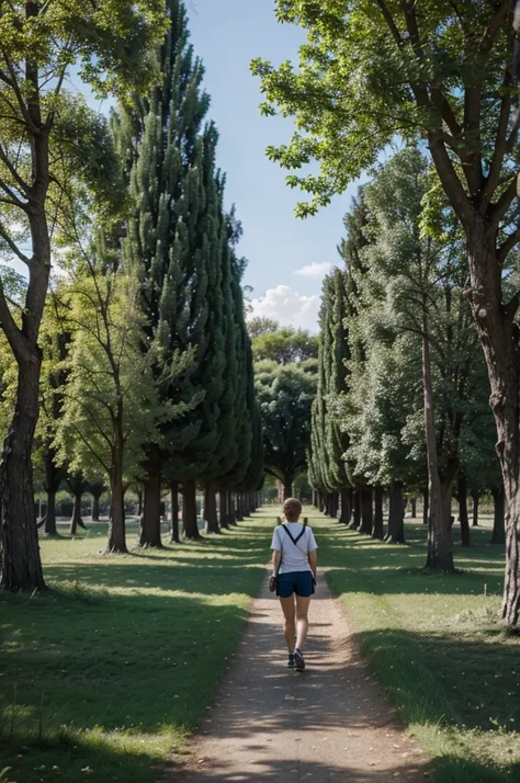 giorno, passeggiare  in un parco