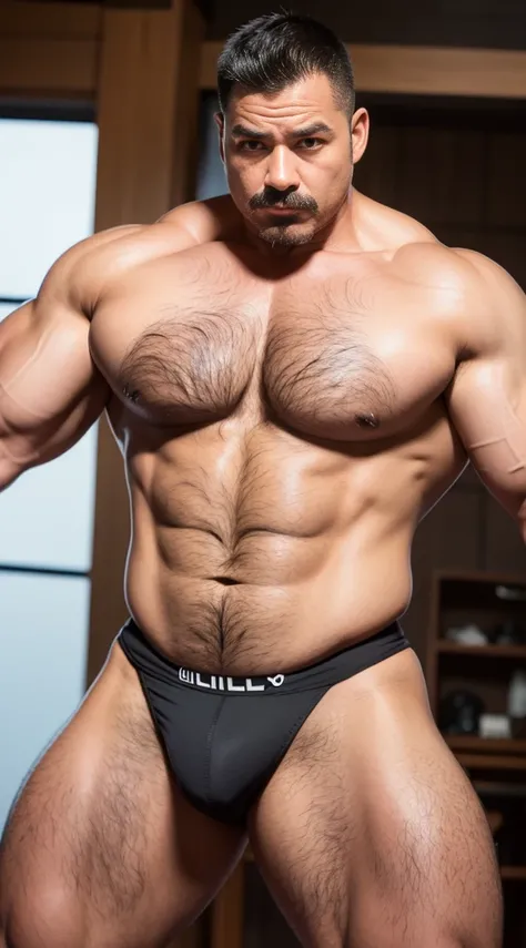 of a man，male people，Muscle wrestler，Muscular，Stout wrestler，jpn，Uncles，45岁Middle age男子，Short hair details，Wrestling boots，athletic sneakers，Show off your toned body，Panorama characters，white colors，，aged 40，short mustache,Middle age，tattoo fingerless glov...