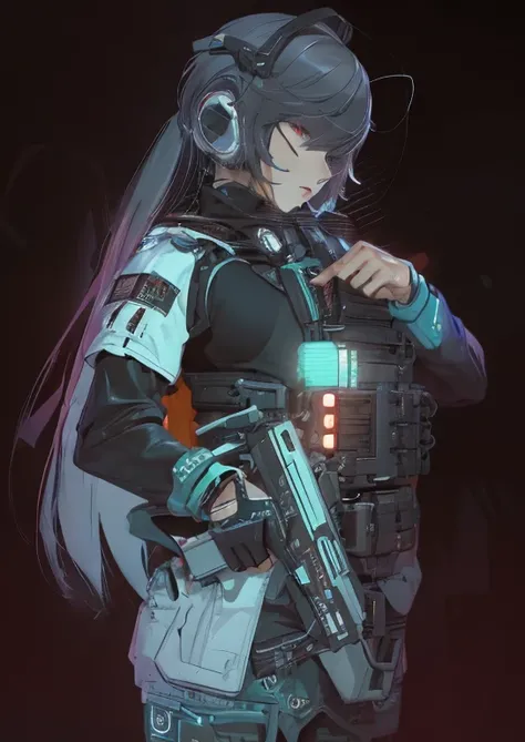 ((La mejor calidad)), ((obra maestra)), (muy detallado:1.3), ...............................................................................................................................................3D, Beautiful (cyberpunk:1.3) Mujer hacker, peinado ...