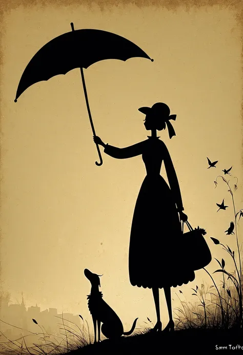 Silhouette Art, by Sam Toft, enhance, intricate, (best quality, masterpiece, Representative work, official art, Professional, unity 8k wallpaper:1.3)