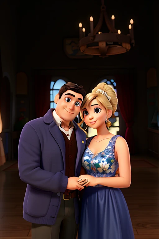 Um lindo casal no estilo pixar