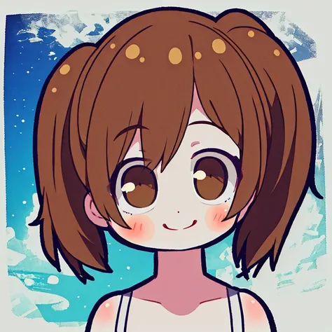 best quality, masterpiece, 1girl, brown hair, twintails, brown eyes, smile