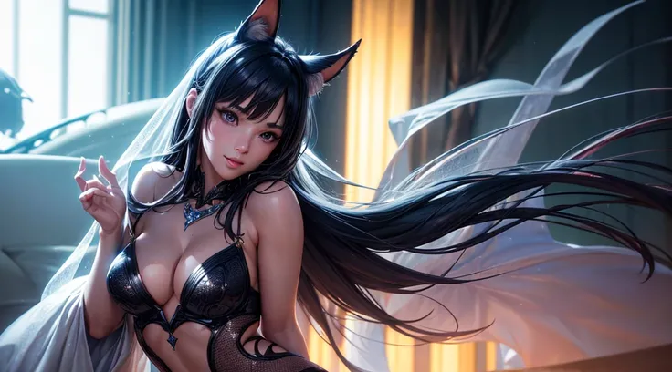 unreal 5, Cinematic footage, full medium closeup, gorgeous 18-year-old kemonomimi woman soft pale skin, cute and youthful face, well-defined eyebrows, delicate nose, ultra-detailed:1.1, photo-realistic:1.4, depth of field, cinematic lighting, IMAX camera, ...