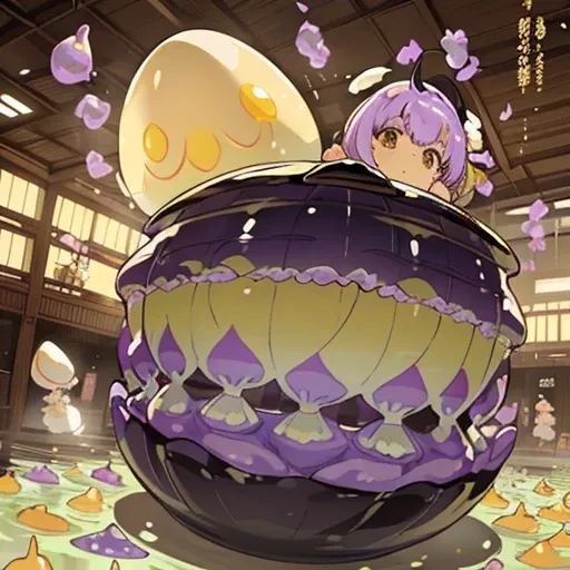 Extra large artificial flower flower shop covered apple ramen、amazing dynamism、amazing angle、unstable buoyancy sandstorm、((((Lots of friendly oversized egg jellies to fly and chase))))((Wear each other&#39;s optical camouflage eggplants))
