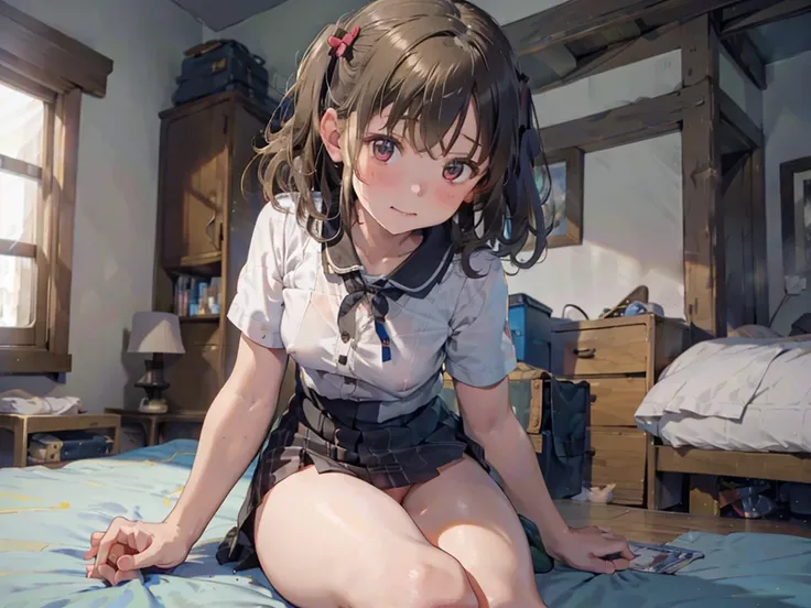 photo realistic, (masterpiece,best quality:1.4),(8k,raw photo,photo realistic:1.2), detailed skin,detailed face,(1boy and 1girl,having fuck:1.8),doggy-style,on bed, 1girl,Japanese idol,cute face, little girl,  Not Safe for Work, 
Pink Underwear, (((NO Pant...