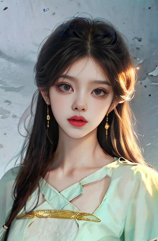 Korean girl, 16 years old, Big eyes, long hair, Anime Style