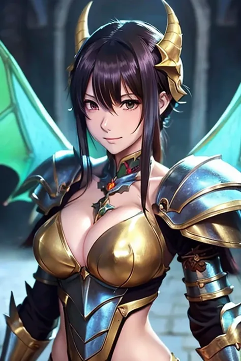 anime style、big breasts、bikini armor、female、dragon knight、Sex、Dragon Wings、Dragons tail