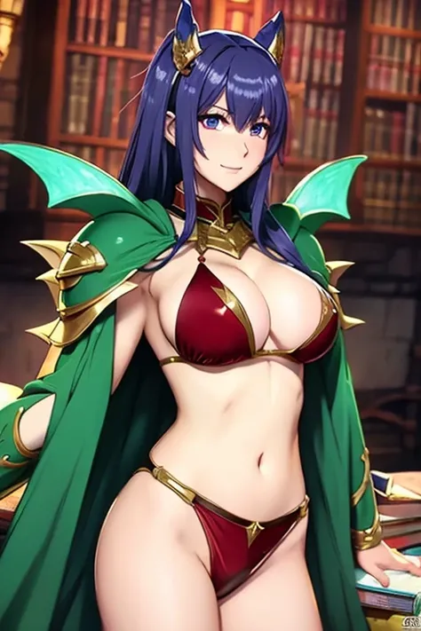 anime style、big breasts、bikini armor、Refers to 5 books、female、dragon knight、Sex、Dragon Wings、Dragons tail