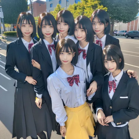 raw photo、(((multiple girls))),((((6+girls)))),((((100girls)))),((((1000girls))))、((((100 girls))))、women only、the same face、((m...