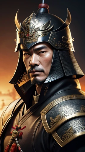 oriental、man in ancient chinese armor、Ancient Chinese man wearing a leather helmet、three kingdom、multiple warlords、highest quality、masterpiece、ultra high resolution、(realistic:1.4)、Game Posters、Clear and beautiful image quality、