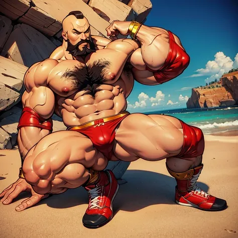 Zangief  nsfw en la playa 