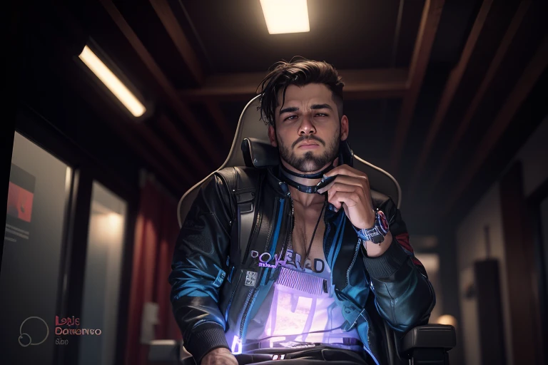 Change background cyberpunk handsome boy, realistic face, 8k, ultra realistic