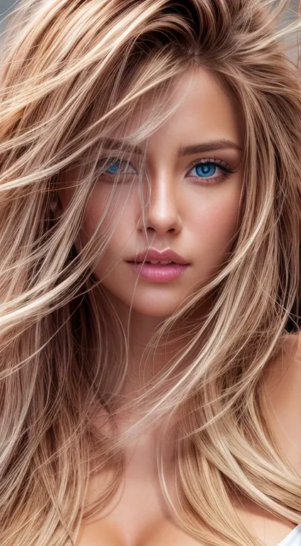 portrait, high quality, best quality, photo-realistic, raw-photo, realistic, ultra realistic 8k cg, ultra-detailed, High definition, masterpiece, 1girl, long hair, blonde hair, ((brown eyes)), detaile face and eyes, close-up, intricate details, detailed te...