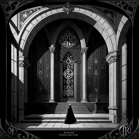 umbrae mortis (latim): "sombras da morte." evokes the sinister presence that precedes macabre events. gray monochromatic color s...