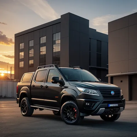 foton thunder 2.0L 4x2MT COLOR BLACK STANDING IN SUNSET