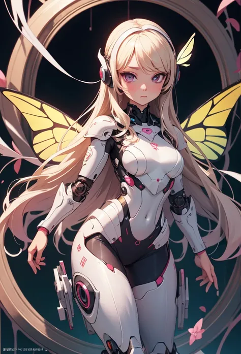 (detailed illustrations,Very detailed and precise drawing,Delicate drawn lines with tempo,Realistic texture expression),[color traced main line],[labo],[[HENTAI]] ANIME (CYBERGirl anime Beauty 13 years old Cyborg [lenticular iris][wavy hair (platinum blond...