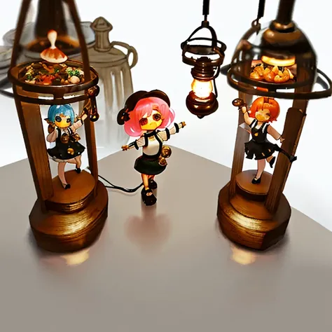 [(White background:1.4)::5],(Chibi:1.3),Bottom of the bottle,Lamp stand,pedestal,platform,(Gourmet food:1.8)