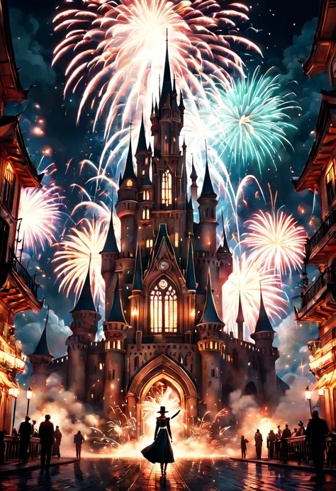 magical fireworks, epic cinematic brilliant stunning intricate meticulously detailed dramatic atmospheric maximalist digital mat...