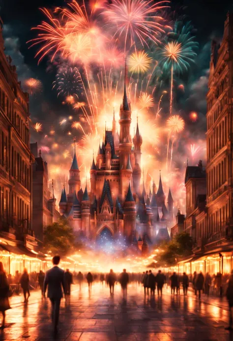 Magical fireworks, Epic cinematic brilliant stunning intricate meticulously detailed dramatic atmospheric maximalist digital matte painting