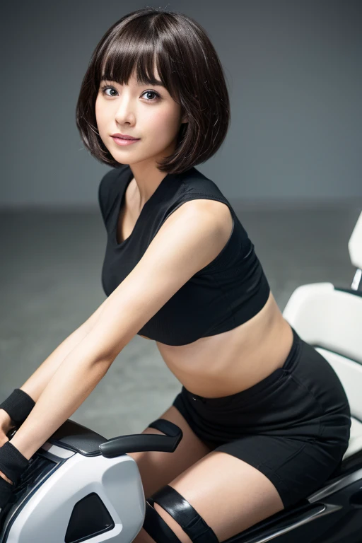 big boobs, milking,riding machine, spread legs, Transparent. arafed asian woman with short hair and a black shirt, with short hair, with short hair with bangs, short straight hair, princess cut, 黒princess cutヘア, Black-haired Sui Ishida, 白princess cutの髪型, w...