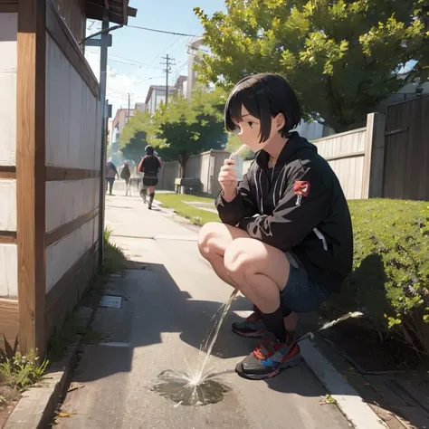 man taking a piss