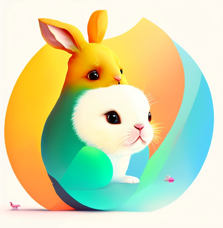 cute portrait （dicuki：1.1） as （rabbit：0.9）， The art of math ， Trend Art Station， 4K， high detail