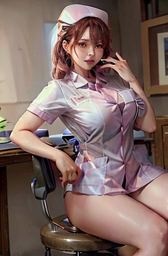 nurse uniform,hospital, latex nurse suit,nurses,busty,elbow gloves,labcoat,silverhair woman,blue eyes , gigantic boobs ,medical instruments,asian nurse,two nurses,speculum,examination room,oversize boobs, ,big ass ,strap on, lay on table ,legs spreaded,giv...