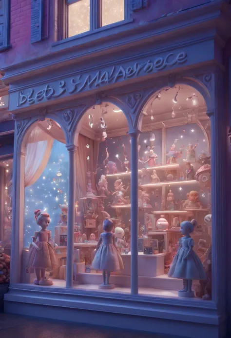 Magic Realism Style, surrealistic, Ethereal, Toy Store, Window Display, octane render, enhance, intricate, (best quality, masterpiece, Representative work, official art, Professional, 8k wallpaper:1.3)