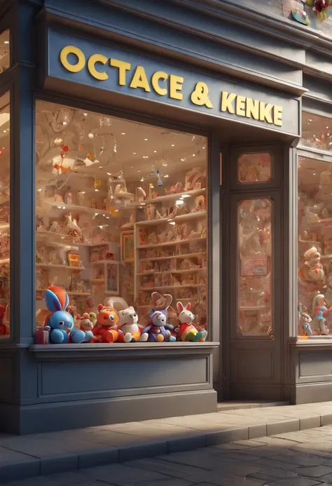 Victoria art, Toy Store, Window Display, octane render, enhance, intricate, (best quality, masterpiece, Representative work, official art, Professional, 8k wallpaper:1.3)