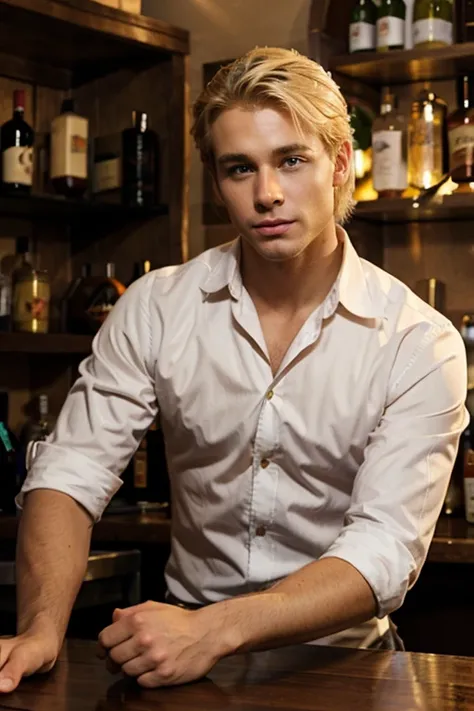 blond male bartender