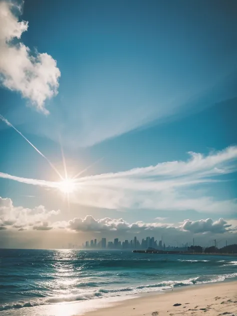 dreamlike scene，cloudavour，wind blows，Slanting sun