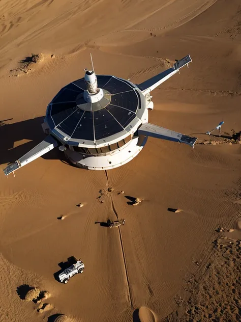 desert，oasianned spacecraft