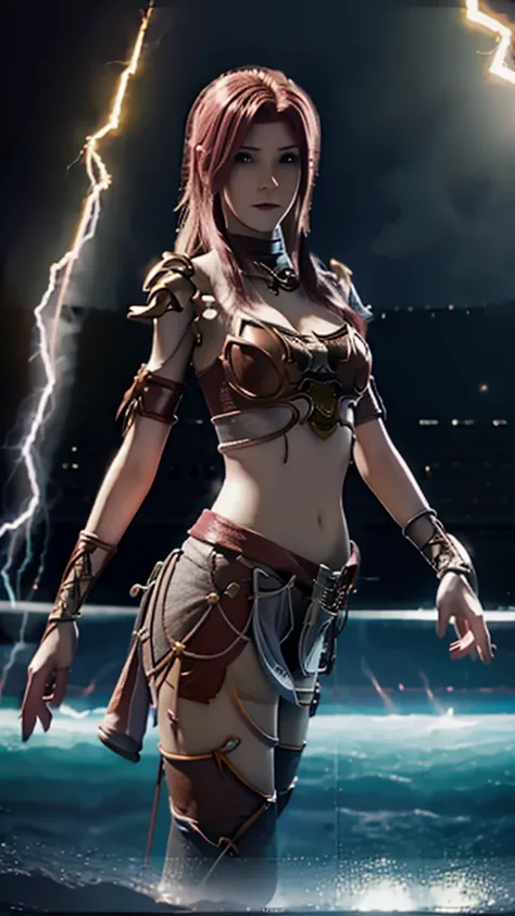 Lightning Farron, Final Fantasy XIII, realistic, full body, 